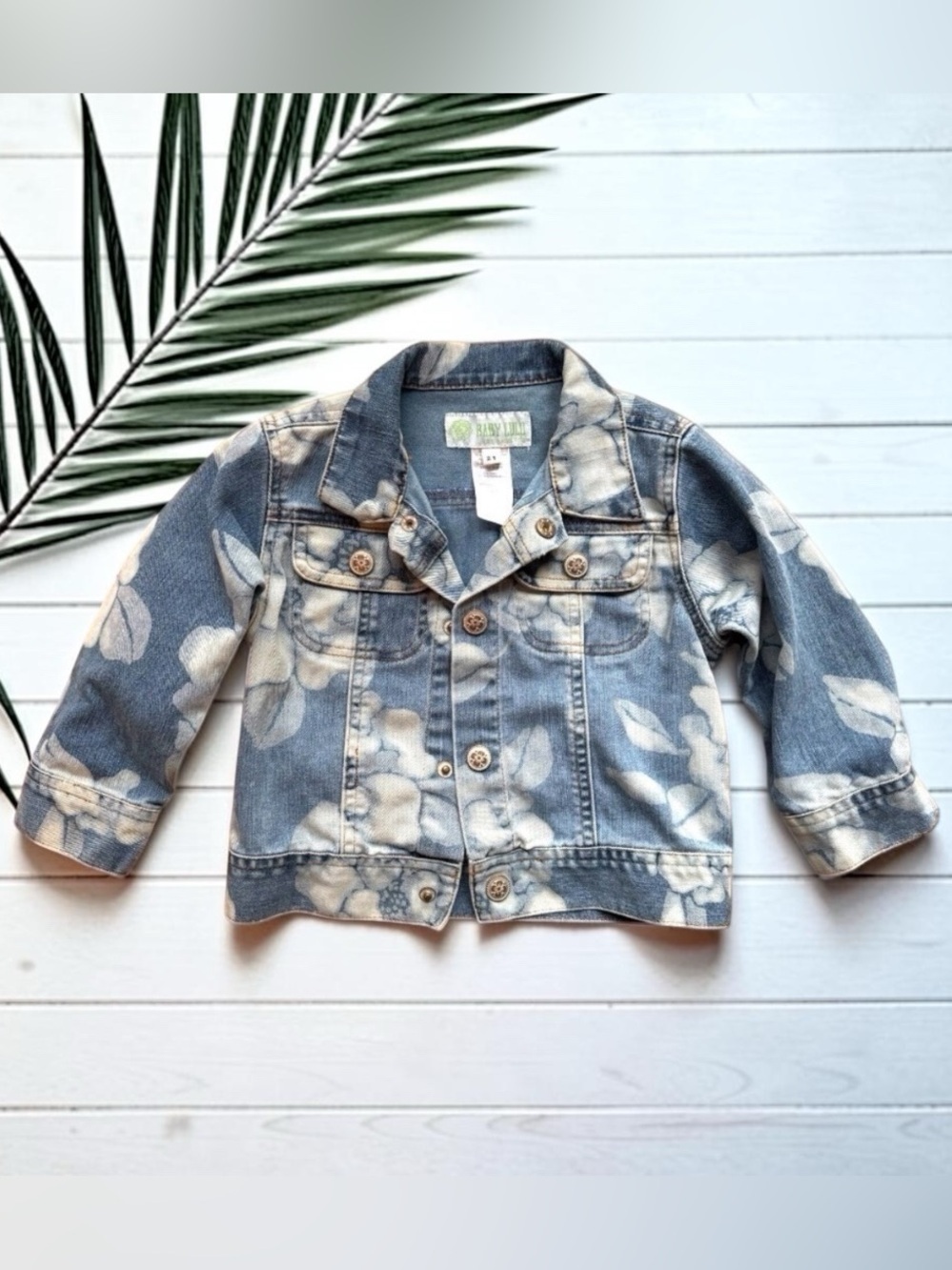 Baby Lulu Floral Denim Jacket - Size 2T - Jean Jacket